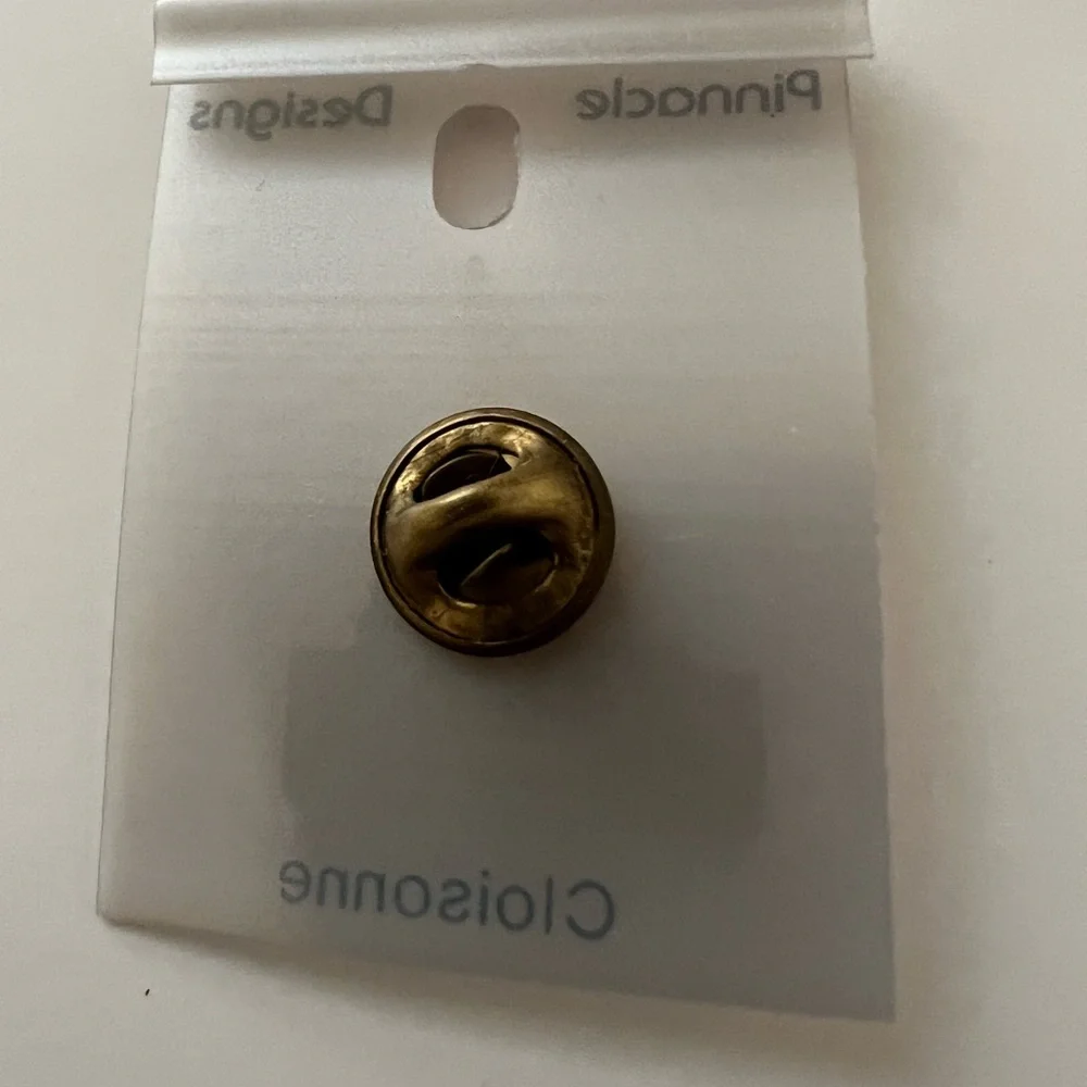 Lake Tahoe Cloissone Boat Pin Souvenir Blue Red